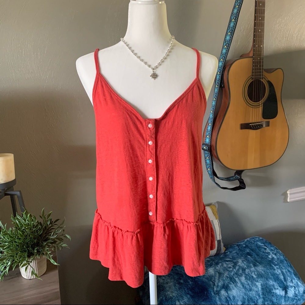 A&F peplum flowy tank